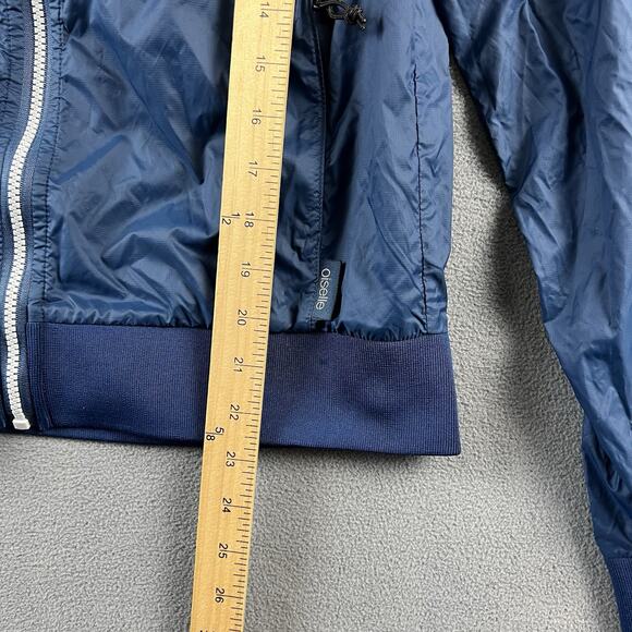 Oiselle Jacket Womens 4 Blue Full Zip Lightweight Hooded Windbreaker Outdoor - Picture 9 of 9